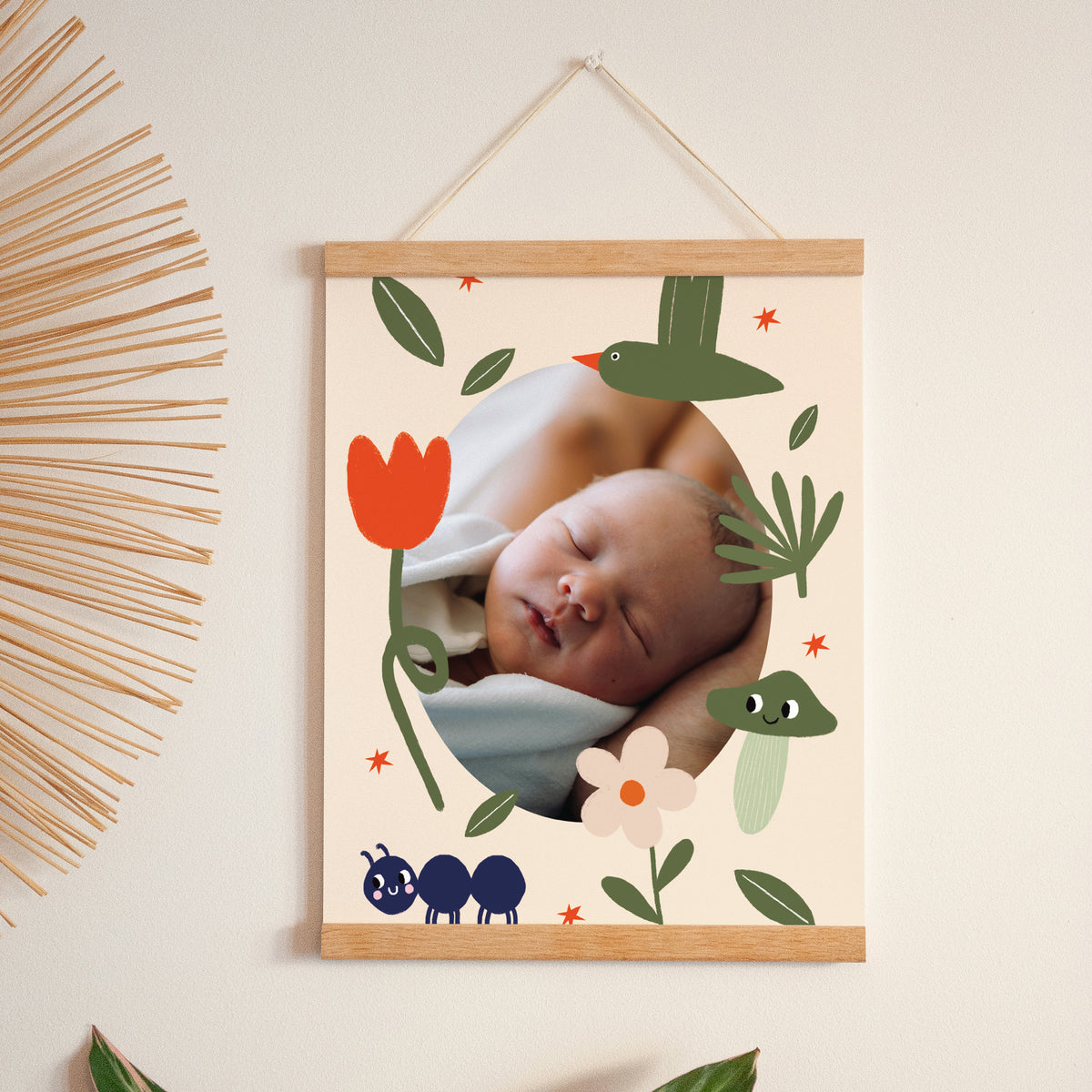 Poster Geburt Porträt 30 x 40 cm Seltsamer Garten foto N° 1