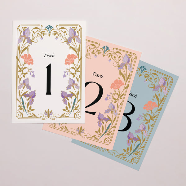 Tischnummern Hochzeit 3er-Set Floréal foto