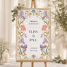 Begrüßungstafel Hochzeit Porträt 60 x 90 cm Floréal foto N° 1