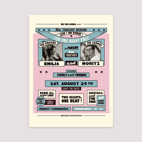 Poster Hochzeit Porträt 30 x 40 cm Die Hochzeitsshow