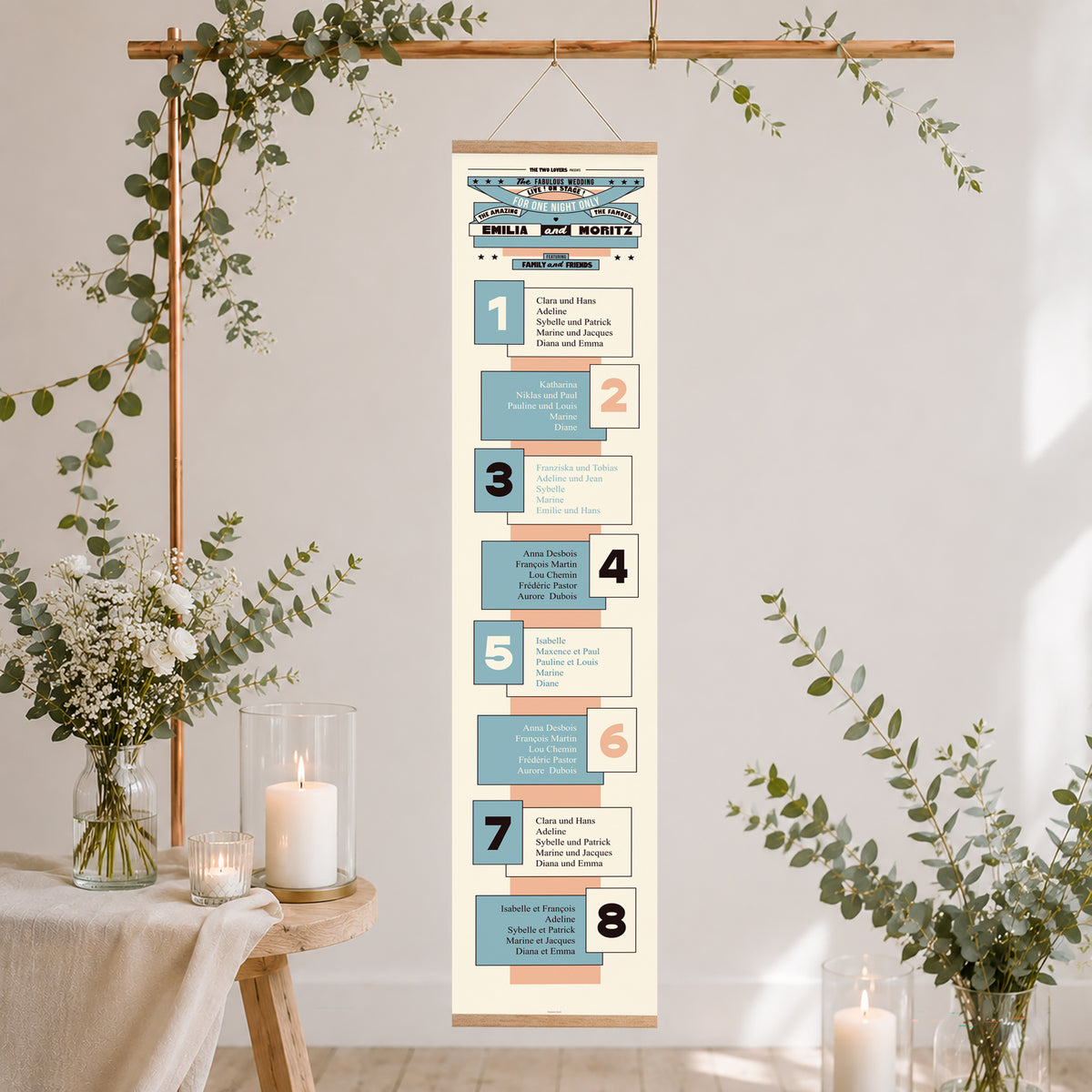 Sitzplan Hochzeit Papier Die Hochzeitsshow foto N° 2