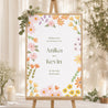 Begrüßungstafel Hochzeit Porträt 60 x 90 cm Liebe in Blüte foto N° 1