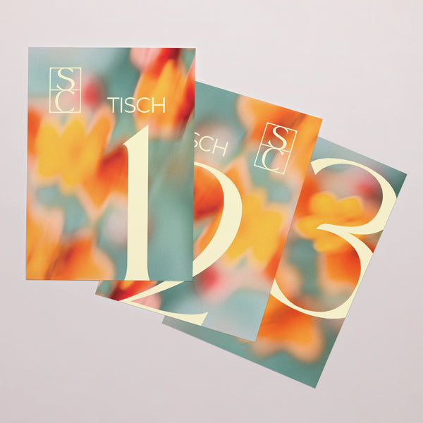 Tischnummern Hochzeit 3er-Set Sonnenwende foto