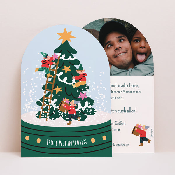 Weihnachtskarte Weihnachten Arche Die Weihnachtsfabrik foto