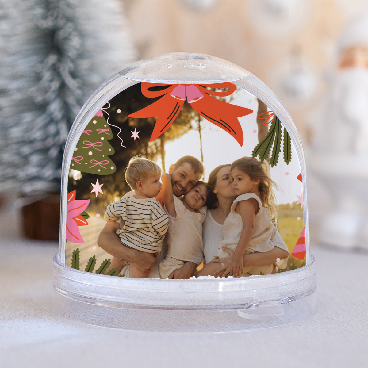 Schneekugel Weihnachten Glass Frohes Pop foto N° 1