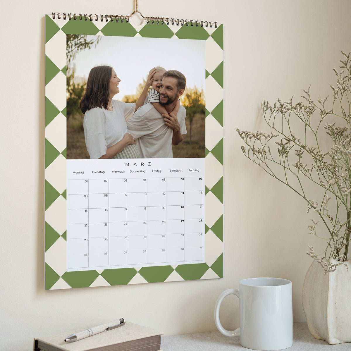 Kalender Weihnachten Wandgemälde A3 Retro-Tempo foto N° 3