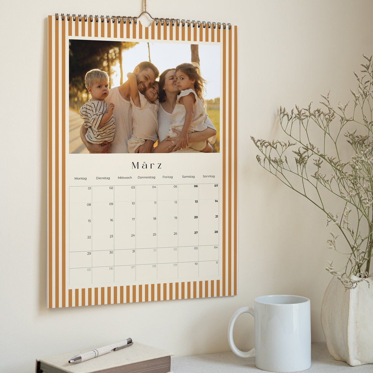 Kalender Weihnachten Wandgemälde A3 Zeitlinien foto N° 3
