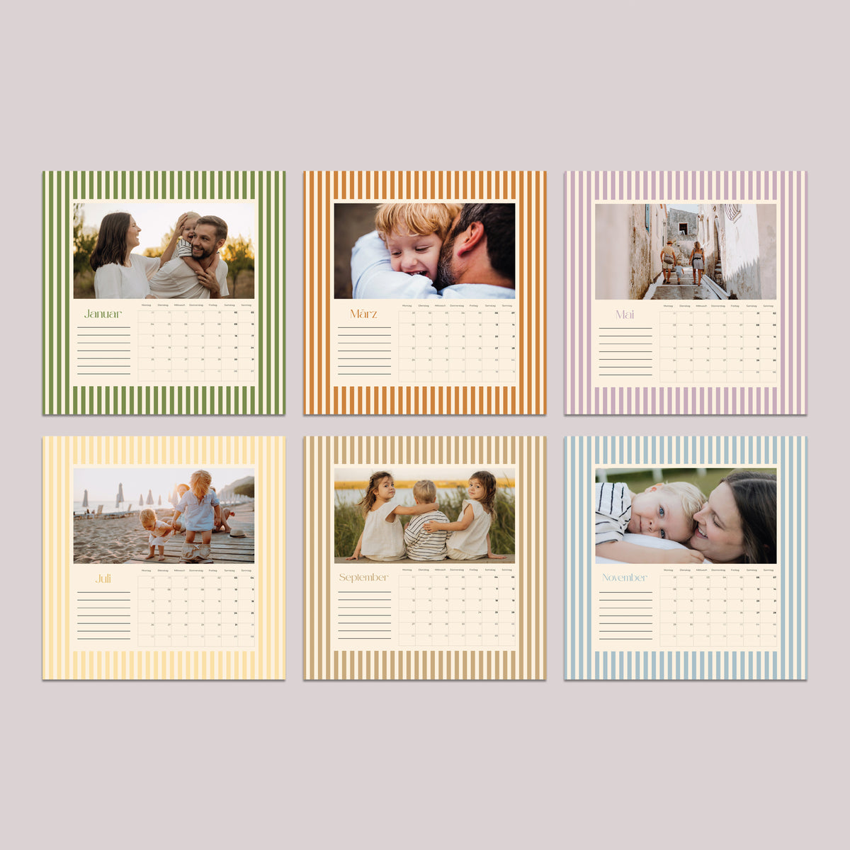 Kalender Weihnachten 6 Karten Zeitlinien foto N° 3