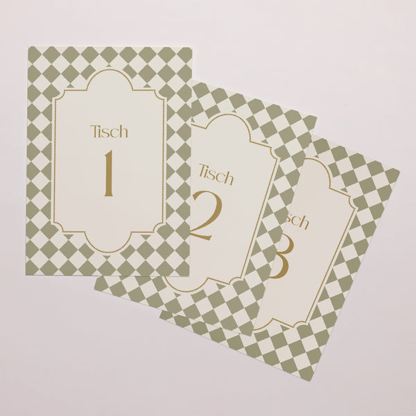 Tischnummern Hochzeit 3er-Set Palast foto