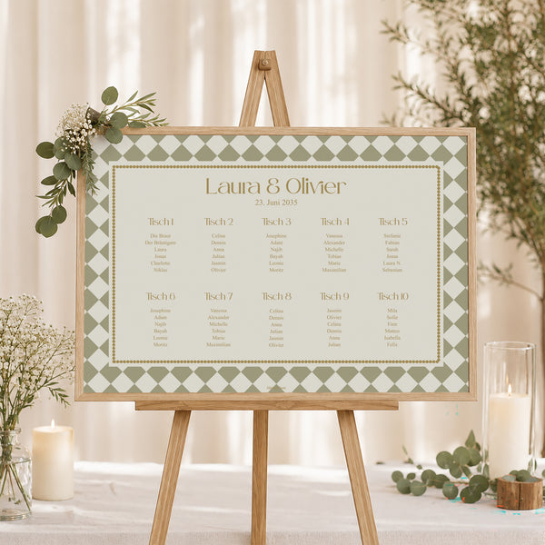 Sitzplan Hochzeit Landschaft 90 x 60 cm Palast foto