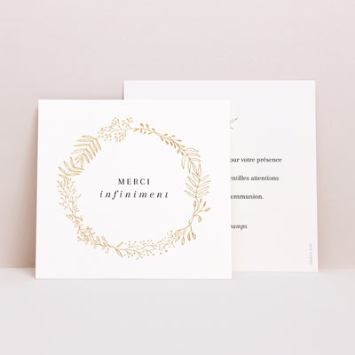 Dankeskarte zur Kommunion ohne Foto