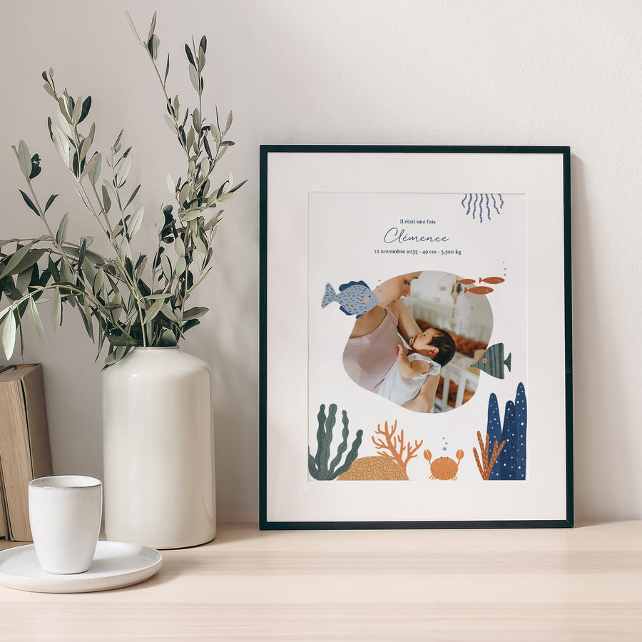 Poster Geburt Porträt Es waren einmal die Meerestiere foto
