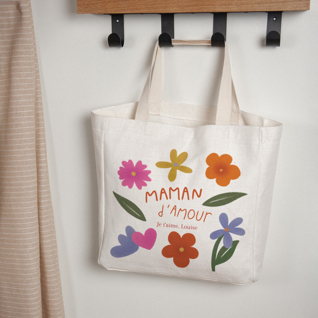 Tote bag Objets Anse en toile Maman d'Amour foto N° 1