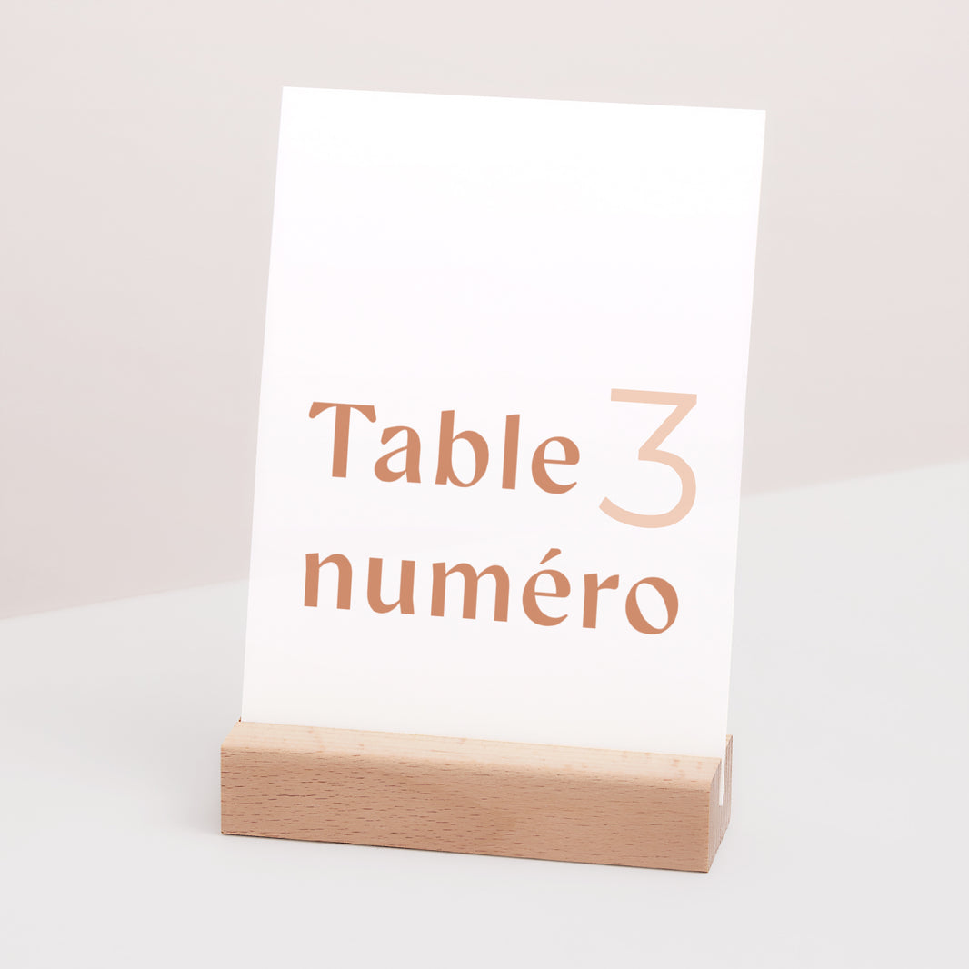 Marque table Mariage Rectangle Typo terracotta foto N° 3