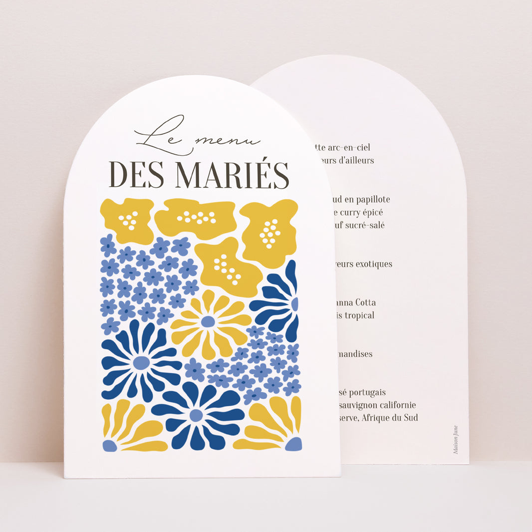 Menu Mariage Arche Flowers by Matisse foto N° 1