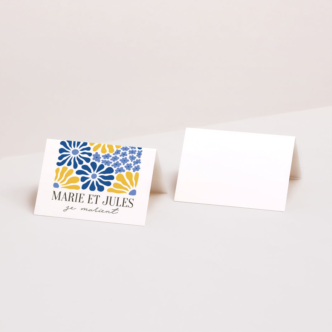 Marque-place Mariage 2 volets Flowers by Matisse foto N° 1