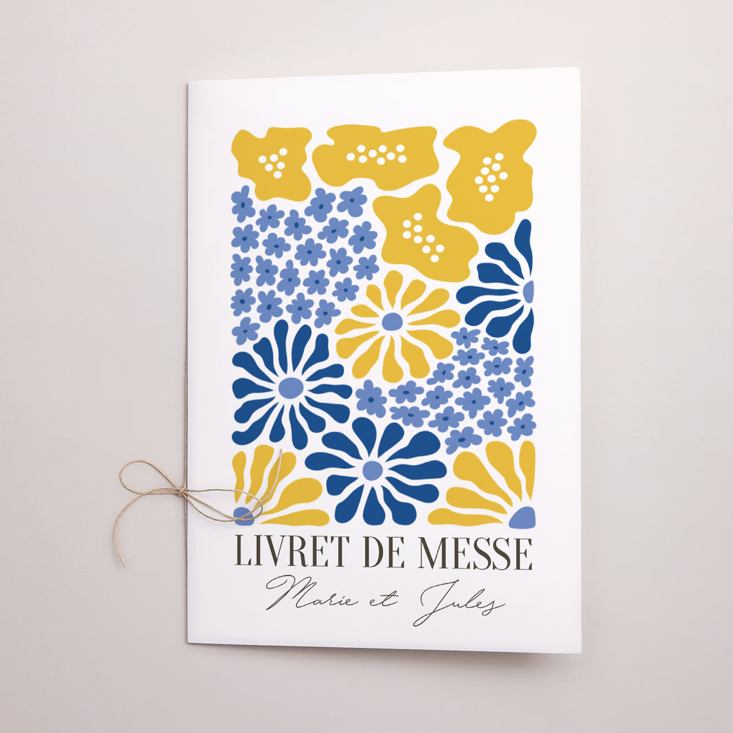 Livret de messe Mariage Double volet Flowers by Matisse foto N° 1