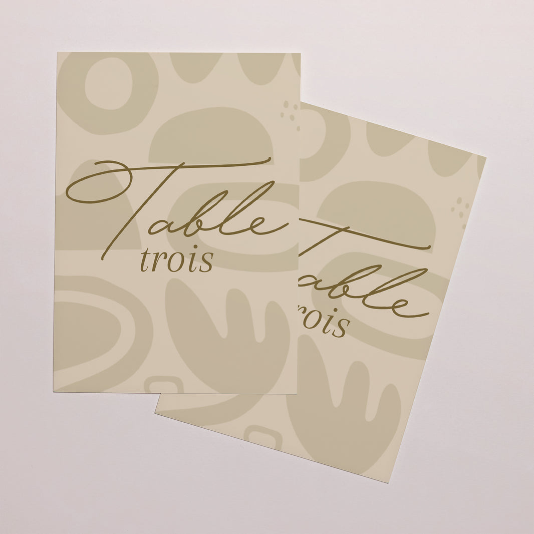 Marque table Mariage Rectangle Camaieu abstrait foto N° 2