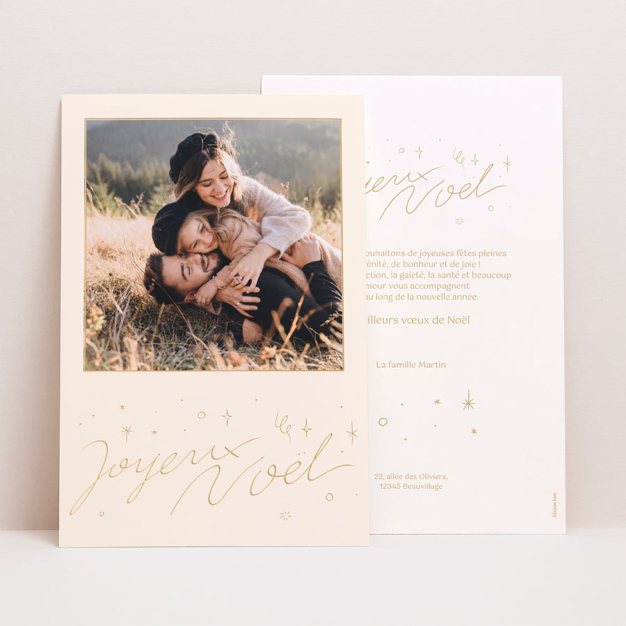 Weihnachtskarte Weihnachten PortraitPorträt Weihnachten glitzernd foto