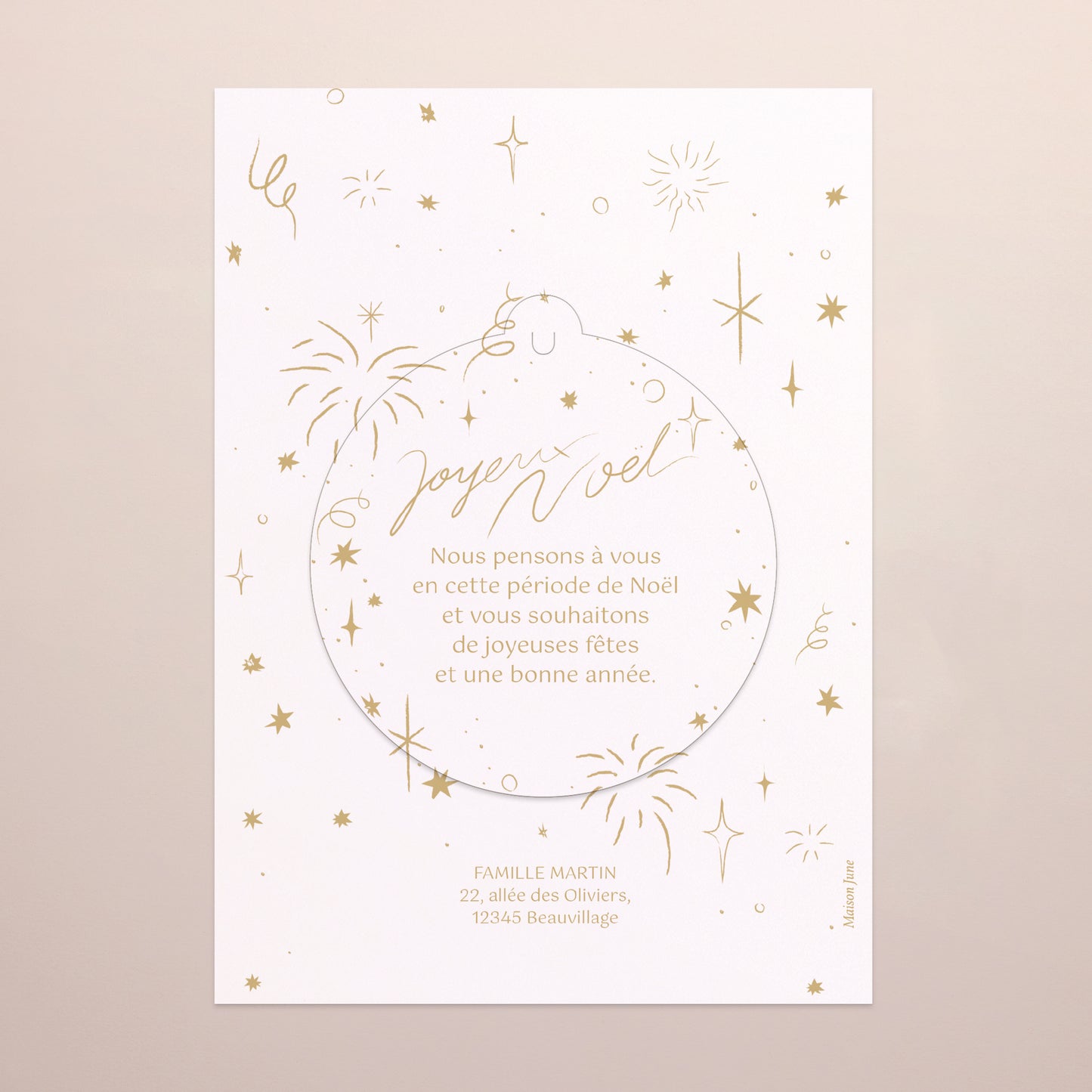 Weihnachtskarte Weihnachten Abnehmbar Festliche Wünsche foto N° 3