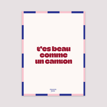 Affiche Portrait 30 x 40 cm Beau comme un camion foto N° 2