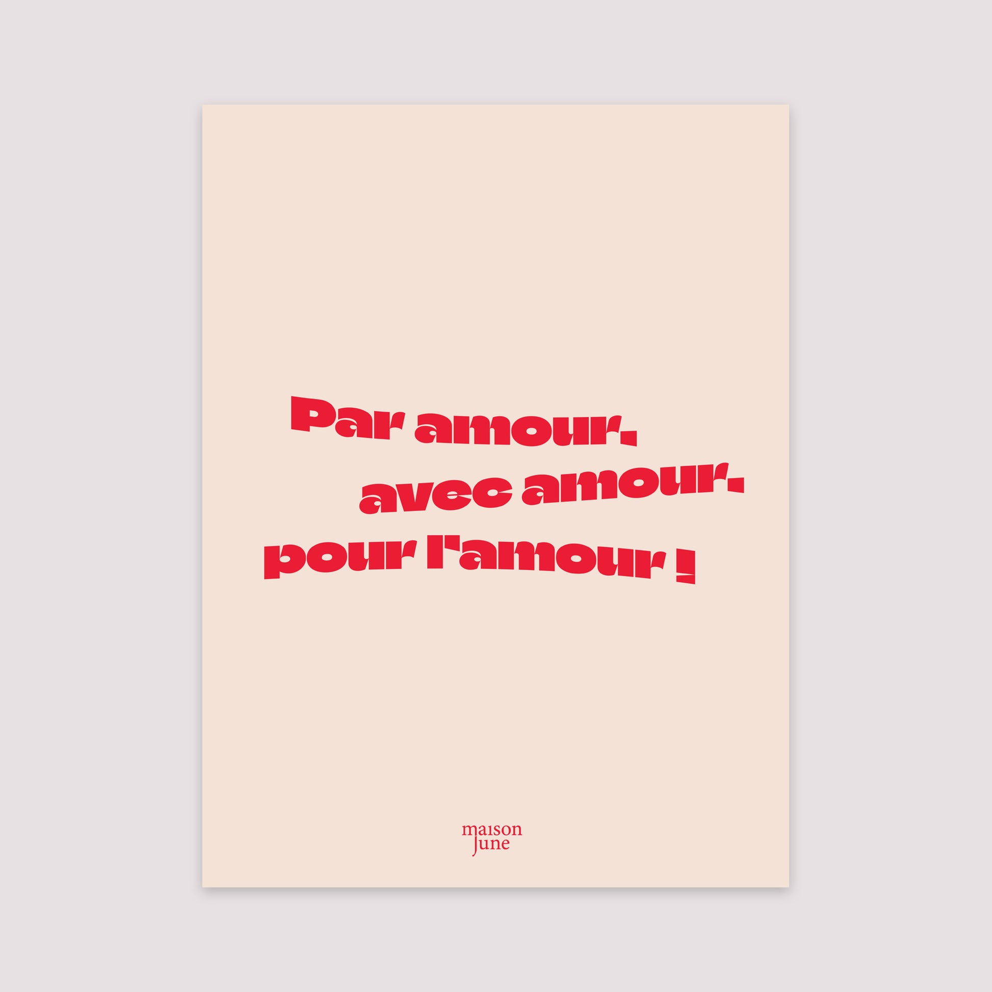 Affiche Portrait 30 x 40 cm Par Amour... foto N° 2