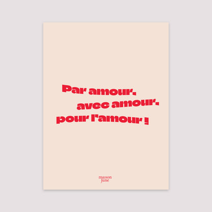 Affiche Portrait 30 x 40 cm Par Amour... foto N° 2