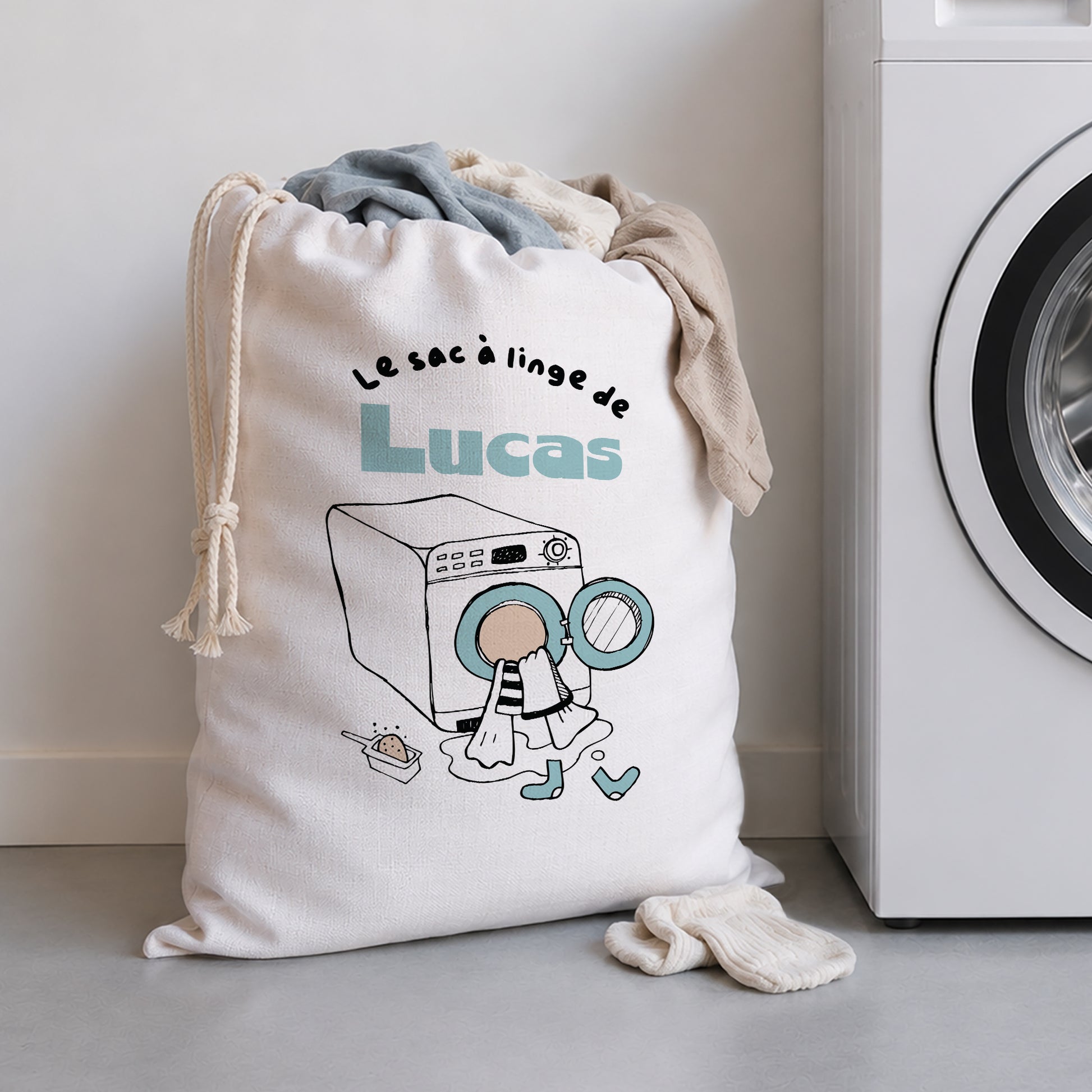 Sac à linge Grand format Mission Linge Sale Bleu foto N° 1