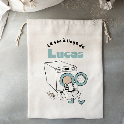 Sac à linge Grand format Mission Linge Sale Bleu foto N° 2