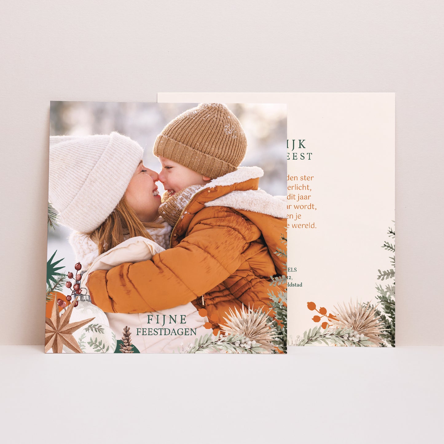 Weihnachtskarte Weihnachten Quadrat Weihnachtszifferblatt foto N° 4