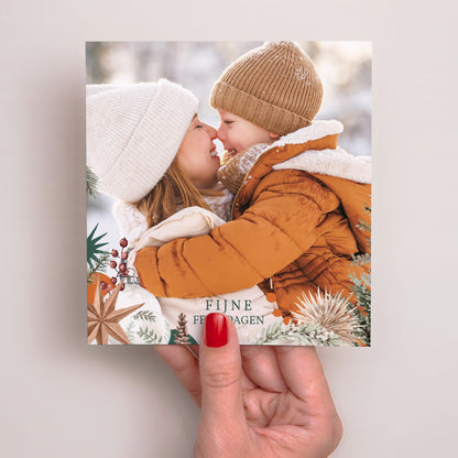 Weihnachtskarte Weihnachten Quadrat Weihnachtszifferblatt foto N° 5