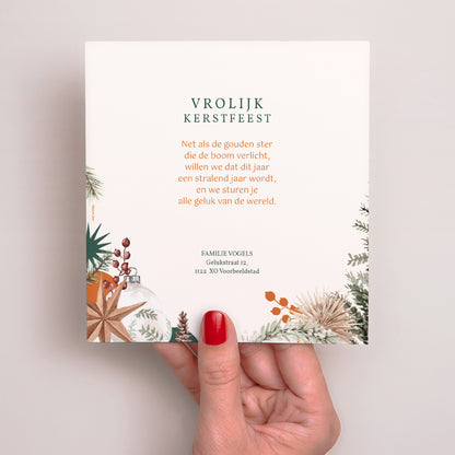 Weihnachtskarte Weihnachten Quadrat Weihnachtszifferblatt foto N° 6