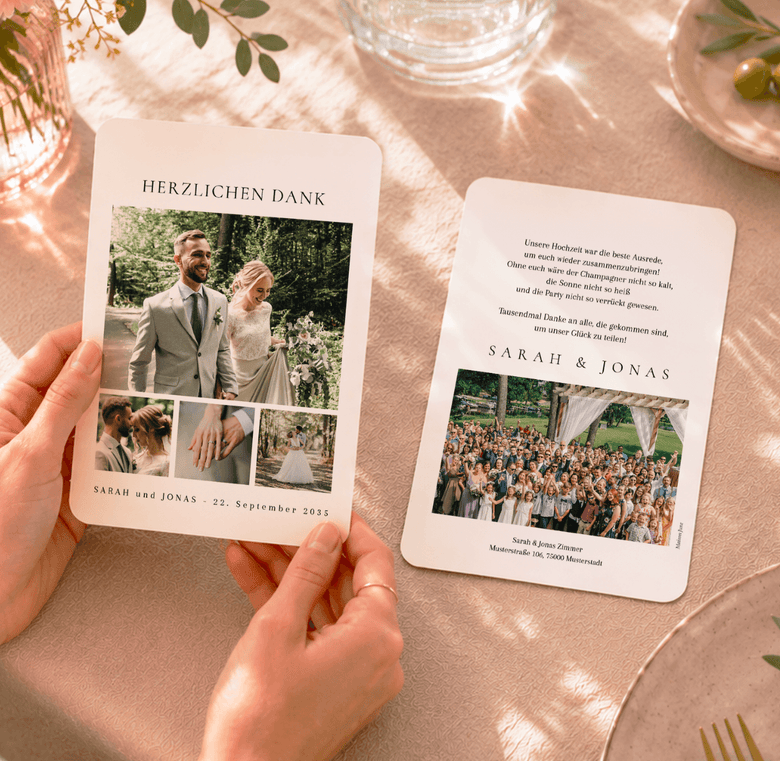 Dankeskarten Hochzeit