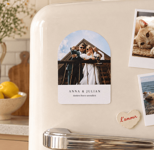 Dankeskarten Hochzeit Magnet